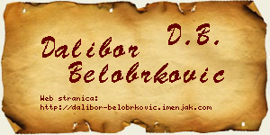 Dalibor Belobrković vizit kartica